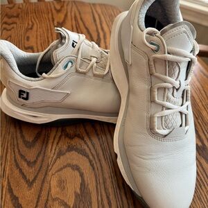 FootJoy Off-White Golf Shoes with Gray Accents